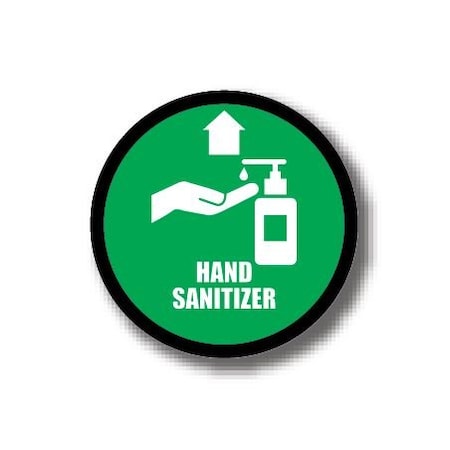 Ergomat 4in CIRCLE SIGNS Hand Sanitizer DSV-SIGN 16 #3985 -UEN